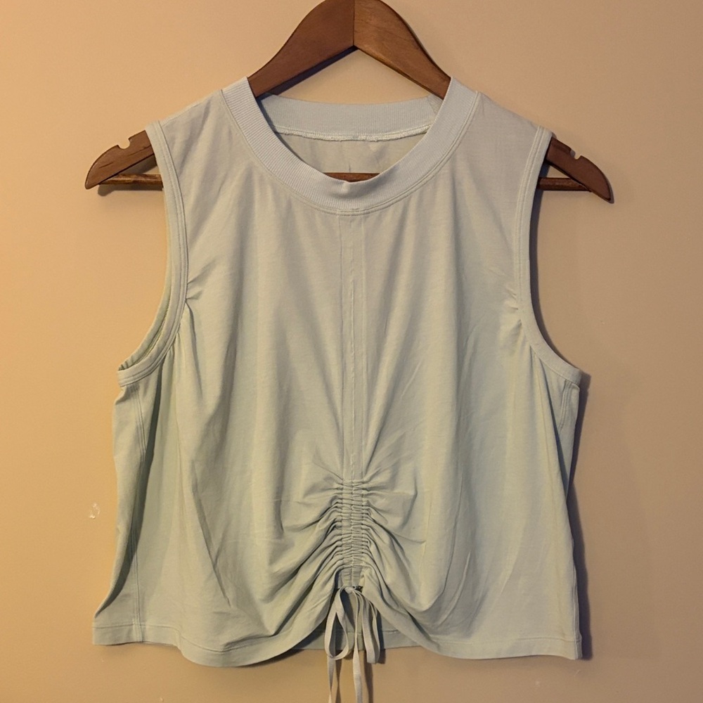 Lululemon Sleeveless Ruched Drawstring Tank Top - Light Mint